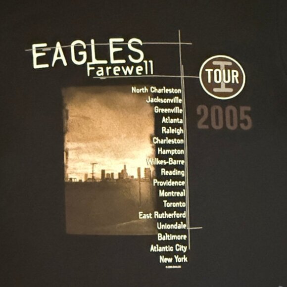 Eagles Rock Band 2005 Farewell Concert Tour 100% Cotton T Shirt - Picture 8 of 13